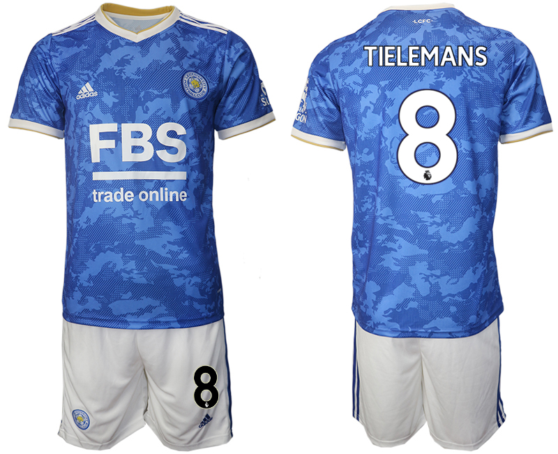 Men 2021-2022 Club Leicester City home blue #8 Adidas Soccer Jersey